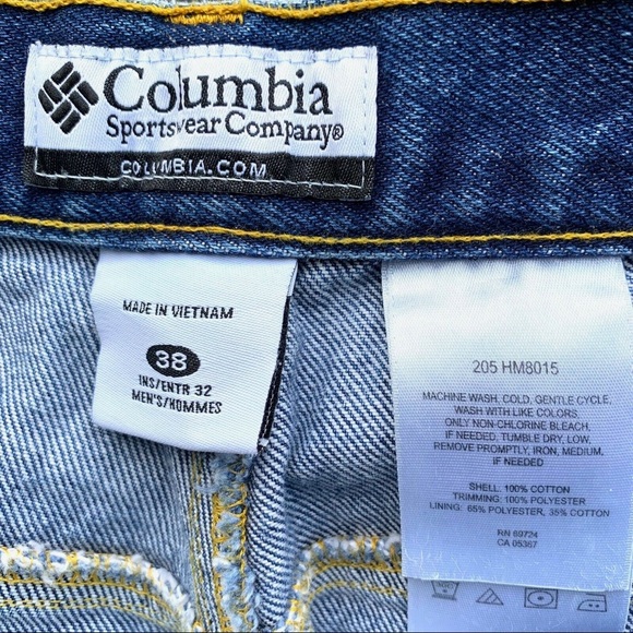 Columbia Sz 34 X 31 Brush Guard Reinforced Canvas Denim Hunting Jeans Pants - Picture 9 of 11